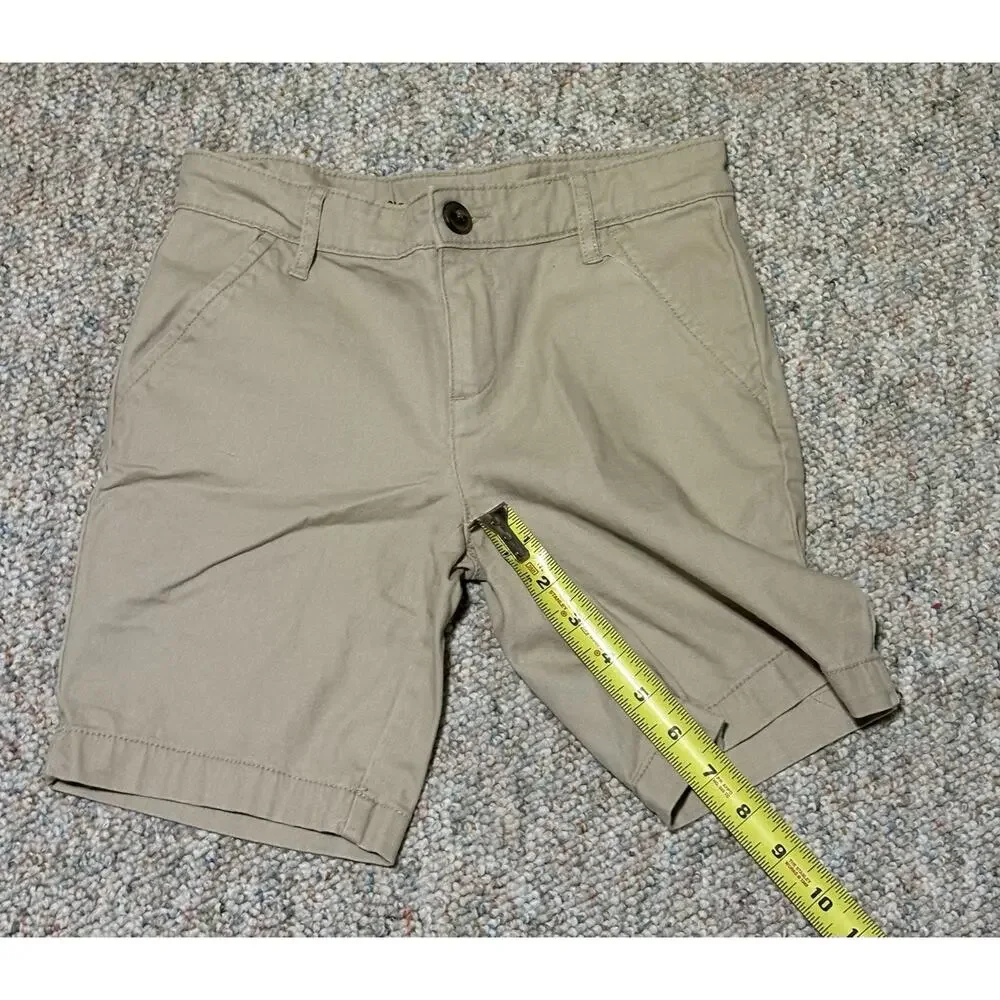 Lot Of 2 Old Navy Girls Uniform Dress Bermuda Shorts Khaki Adjustable Size 10